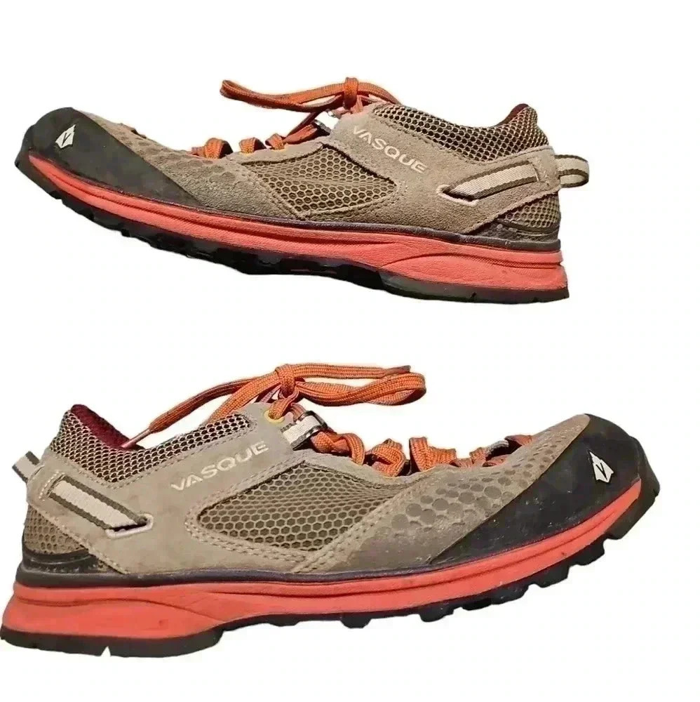 Vasque Women's  Traverse Hiking Vibram Shoes Women's 9.5 Taupe and Coral